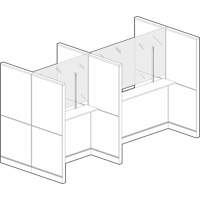 Clamp Mount Sneeze Guard, 36" W x 36" H Chandler Sales