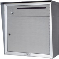 Collection Box, Wall -Mounted, 12-3/4" x 16-3/8", 2 Doors, Aluminum Chandler Sales