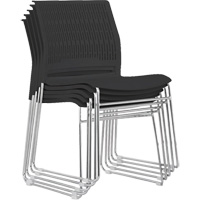 Chaises empilables, Polypropyl&egrave;ne, Hauteur 32-3/8", Capacit&eacute; 250 lb, Noir Chandler Sales