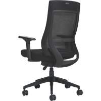 Chaise &agrave; dossier moyen avec m&eacute;canisme &agrave; basculement synchronis&eacute; &agrave; d&eacute;tection de poids , Mailles, Noir Chandler Sales