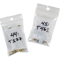 White Block Poly Bags, Reclosable, 3" x 2", 2 mils Chandler Sales