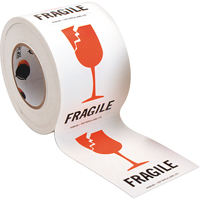 "Fragile" Special Handling Labels, 6" L x 4" W, Red on White Chandler Sales