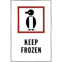 "Keep Frozen" Special Handling Labels, 6" L x 4" W, Red on White Chandler Sales