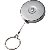 Porte-cl&eacute;s autor&eacute;tractable de s&eacute;rie Original, Chrome, C&acirc;ble 24", Fixation Agrafe de ceinture Chandler Sales