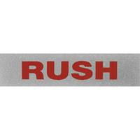 &eacute;tiquettes pour traitement sp&eacute;cial Rush, 5" lo x 2" la, Noir/rouge Chandler Sales