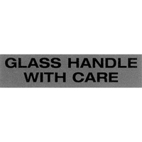 &eacute;tiquettes pour traitement sp&eacute;cial Glass Handle with Care, 5" lo x 2" la, Noir/rouge Chandler Sales