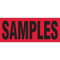 &eacute;tiquettes pour traitement sp&eacute;cial Samples, 5" lo x 2" la, Noir/rouge Chandler Sales