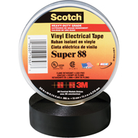 Rubans en vinyle Super 88 Scotch, 19 mm (3/4") x 20,1 m (66'), Noir, 8,5 mils Chandler Sales
