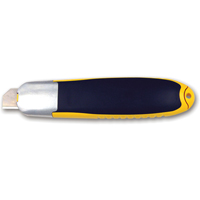 Couteau de s&eacute;curit&eacute; autor&eacute;tractable automatique, 15 mm, Acier au carbone, Prise en Plastique Chandler Sales