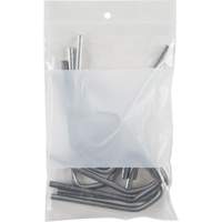 White Block Poly Bags, Reclosable, 6" x 4", 2 mils Chandler Sales