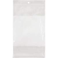 White Block Poly Bags, Reclosable, 8" x 5", 2 mils Chandler Sales