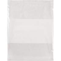 Sacs en poly avec espace inscriptible blanc, Refermable, 15" x 12", 2 mils Chandler Sales