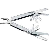 SwissTool Multi-Tool with Lockable Blade, Metal, Metal Handle, 155 mm L, 26 Functions, 0.7 lbs. Chandler Sales
