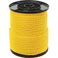 3/8" Yellow Twisted 3-Strand Rope, Polypropylene, 250' Chandler Sales
