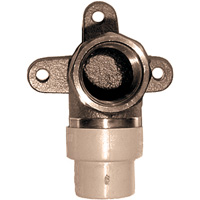 One-Piece 90° Drop Ear Elbow, Hub x FPT, Brass/CPVC, 3/4" Chandler Sales