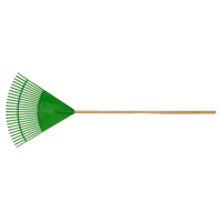 Fan Rake, 24" Blade, 26 Tines, Hardwood Handle, Plastic Blade Chandler Sales