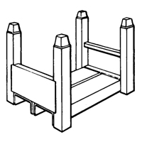 Supports empilables mobiles, 15" la x 22" p, Capacit&eacute; de 5600 lb Chandler Sales