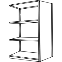 &eacute;l&eacute;ment de rayonnage Interlok, Acier, Sans boulons, Capacit&eacute; 800 lb, 36" la x 76" h x 24" p Chandler Sales