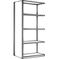 Interlok Shelving Unit, Steel, Boltless, 800 lbs. Capacity, 36" W x 100" H x 24" D Chandler Sales