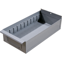 Interlok Boltless Shelving Shelf Box, Steel, 11-5/8" W x 12" D x 2-3/4" H, Light Grey Chandler Sales