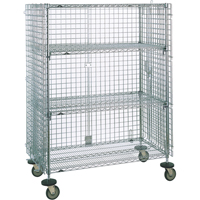 Security Carts, Chrome Plated, 21-1/2" x 68-1/2 x 50-1/2", 500 lbs. Capacity Chandler Sales