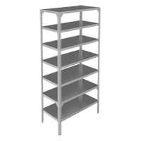 Shelving Unit, Galvanized Steel, Slotted Angle, 275 lbs. Capacity, 48" W x 84" H x 18" D Chandler Sales