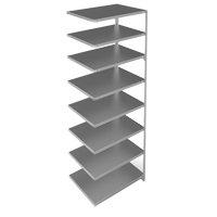 Shelving Unit, Galvanized Steel, Slotted Angle, 400 lbs. Capacity, 36" W x 96" H x 24" D Chandler Sales