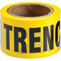 Barricade Tape, English, 3" W x 200' L, 3 mils, Black on Yellow Chandler Sales