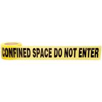 Barricade Tape, English, 3" W x 1000' L, 3 mils, Black on Yellow Chandler Sales