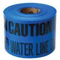 "Buried Water Line" Identoline&reg; Underground Warning Tape, 6" W x 1000' L, Black on Blue Chandler Sales