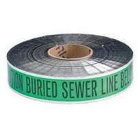 "Sewer Line" Identoline&reg; Underground Warning Tape, 2" W x 1000' L, Black on Green Chandler Sales