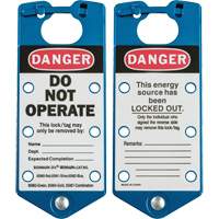 Labeled Lockout Hasps, Blue Chandler Sales