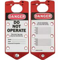 Labeled Lockout Hasps, Red Chandler Sales