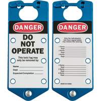 Labeled Lockout Hasps, Blue Chandler Sales