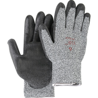 Gants de tricot poivre & sel avec rev&ecirc;tement de paume noir, Taille Petit/7, Rev&ecirc;tement Polyur&eacute;thane, Enveloppe en PEHP, ANSI/ISEA 105 niveau 2 Chandler Sales