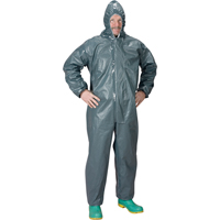 2.0 Mil CRFR Hooded Coveralls, Small, Grey, FR Treated Fabric Chandler Sales