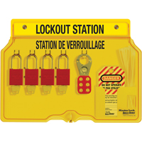Lockout Station, Aluminum Padlocks, 4 Padlock Capacity, Padlocks Included Chandler Sales