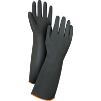 Gants de poids lourd pour la manipulation de produits chimiques, Taille Grand/9, 18" lo, Latex de caoutchouc, 30 mils Chandler Sales