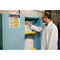 Sure-Grip&reg; Ex Acid/Corrosive Storage Cabinets, 45 gal., 43" x 65" x 18" Chandler Sales