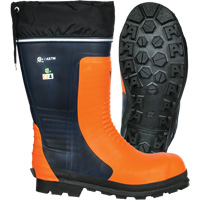 Bottes de s&eacute;curit&eacute; pour scie &agrave; chaîne Bushwhacker, Caoutchouc, Embout Acier, Pointure 6, Semelle R&eacute;sistant aux perforations Chandler Sales