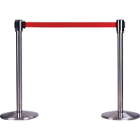 Free-Standing Crowd Control Barrier Receiver Post, 35" High, Stainless Chandler Sales