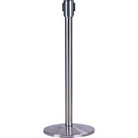 Free-Standing Crowd Control Barrier Receiver Post, 35" High, Stainless Chandler Sales