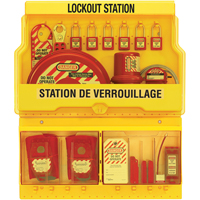 Deluxe Lockout Stations, Thermoplastic Padlocks, 32 Padlock Capacity, Padlocks Included Chandler Sales