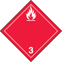 TDG Shipping Labels, Class 3, Flammable Liquids, Paper Chandler Sales