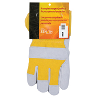 Gants d'ajusteur doubl&eacute;s pour l'hiver, Grand, Paume en Cuir de vache refendu, Doublure en Boa Chandler Sales