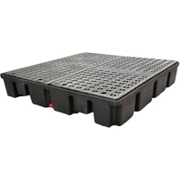 Palette emboîtable sans drain pour contr&ocirc;le des d&eacute;versements, Capacit&eacute; de d&eacute;versement 66 gal. US, 49" x 49" x 10,5" Chandler Sales