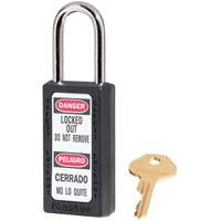 Cadenas de s&eacute;curit&eacute; Zenex 411, Noir, Cl&eacute;s identiques, Thermoplastique, Largeur de 1-1/2" Chandler Sales