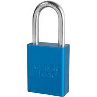 Cadenas de s&eacute;curit&eacute; American Lock, Bleu, Cl&eacute;s identiques, Aluminium, Largeur de 1-1/2" Chandler Sales