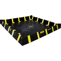 QuickBerm&reg; Containment Berm with Inside Wall Supports, 1075 US gal. Capacity, 12' W x 12' L x 12" H, Snap-Up Bracket Chandler Sales