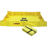QuickBerm&reg; Lite Containment Berm, 79 gal. Capacity, 4' W x 4' L x 8" H, Snap-Up Bracket Chandler Sales